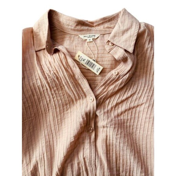 NWT Max Studio London Blush Rayon Blend Blouse Size XL - Picture 4 of 4